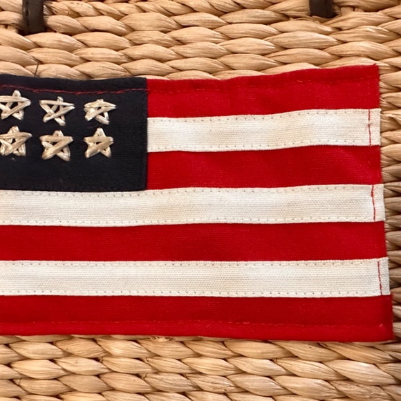 Sonoma Life Style Purse American Flag patriotic woven cute handbag for July 4th - Picture 7 of 8